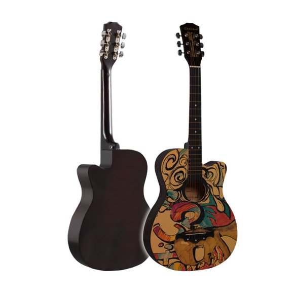 Guitar,Wooden Guitar 38in Graffiti Guitar Acoustic Guitar Proven Performance