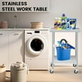 thumbnail image 6 of COZONY 14x24" Stainless Steel Prep Table, Adjustable Undershelf & Wheels, 2-Tier Commercial Worktable, 6 of 7