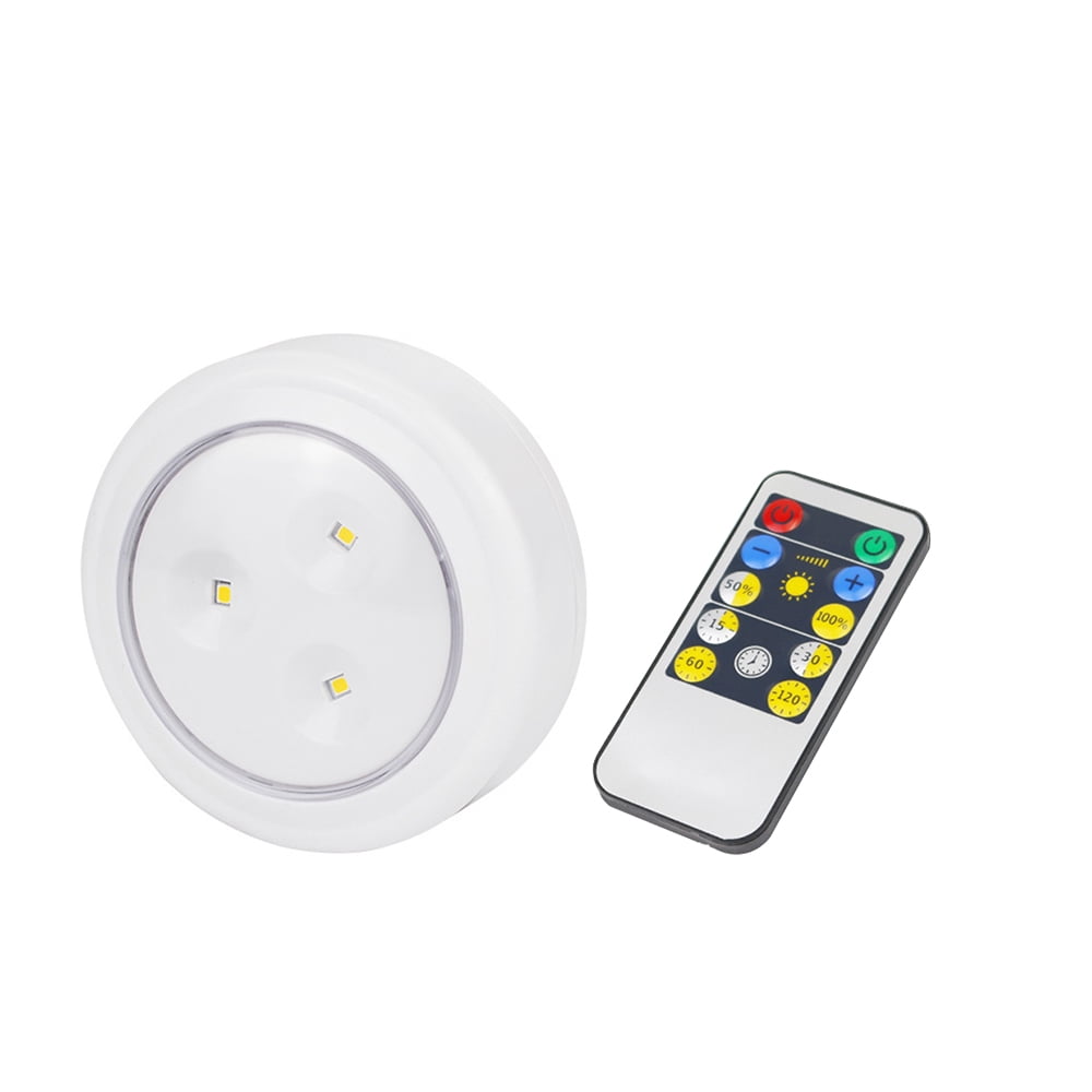 Wireless LED Puck Light 2 Pack with Remote Control, Under