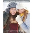 thumbnail image 4 of Womens Winter Beanie Hat Warm Knitted Slouchy Wool Hats Cap with Visor, 4 of 4