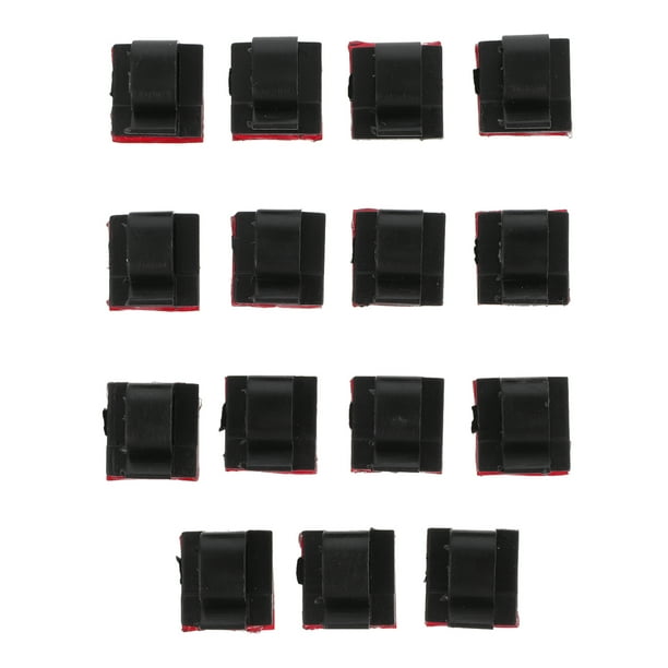 15pcs Desktop Cable Clips Autoadhesivo Cable Administración Abrazaderas Organizador de alambre
