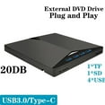 thumbnail image 2 of 6-in-1 External DVD Player USB3.0/Type-C Portable CD Recorder DVD RW, 2 of 5