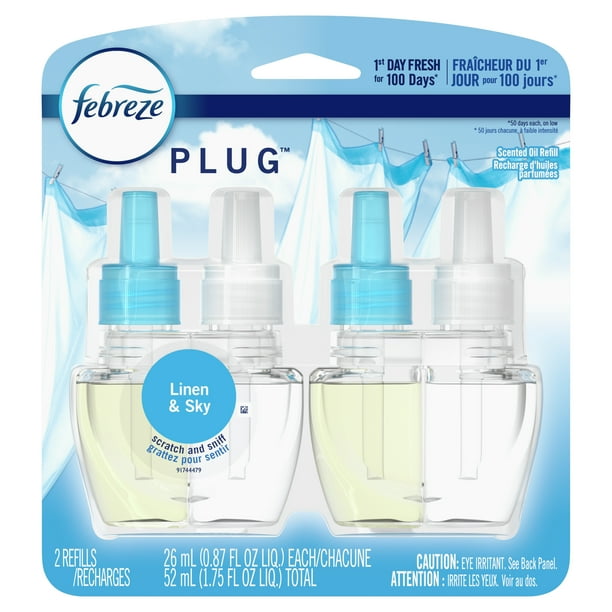 Febreze Plug OdorEliminating Air Freshener Scented Oil Refill, Linen