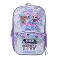 thumbnail image 2 of L.O.L Surprise! Runway Ready Girls 17" Laptop Backpack 2-Piece Set with Lunch Tote Bag, Silver Purple, 2 of 5