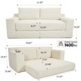 thumbnail image 2 of Convertible Sofa Bed,Compression Sofa,Corduroy Fabric Loveseat Sofa Floor Sofa Bed for Small Spaces, Apartments,No Assembly,Beige, 2 of 7
