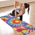thumbnail image 6 of Rainbow Tie Dye Mandala Pattern Hot Yoga Mat Towel Non Slip for Hot Yoga - Quick-Drying Yoga Mat Cover with 4 Corner Pockets with Travel Bag - Hot Yoga Towel Non Slip 70"x26", 6 of 6