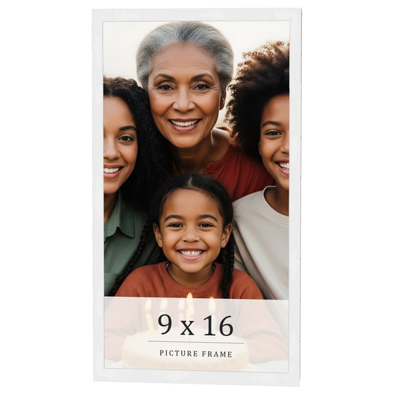 9x16 Frame White Real Wood Picture Frame Width 0.75 inches | Interior Frame Depth 0.5 inches |