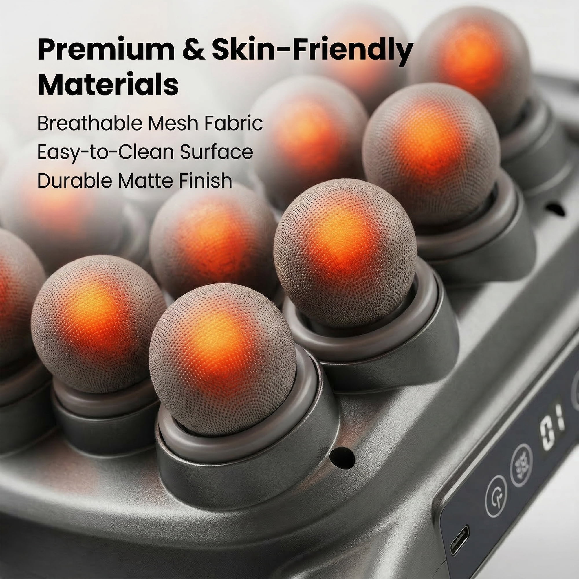 Massage Gun Deep Tissue, 16 Head Percussion Muscle Massager for Back, Neck and Shoulders, Handheld Back Massager for Pain Relief Deep Tissue with 3 Modes & 30 Speeds