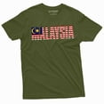thumbnail image 5 of Men's Malaysia T-shirt Malaysia coat of arms flag patriotic nation country tee shirt (Large Black), 5 of 7