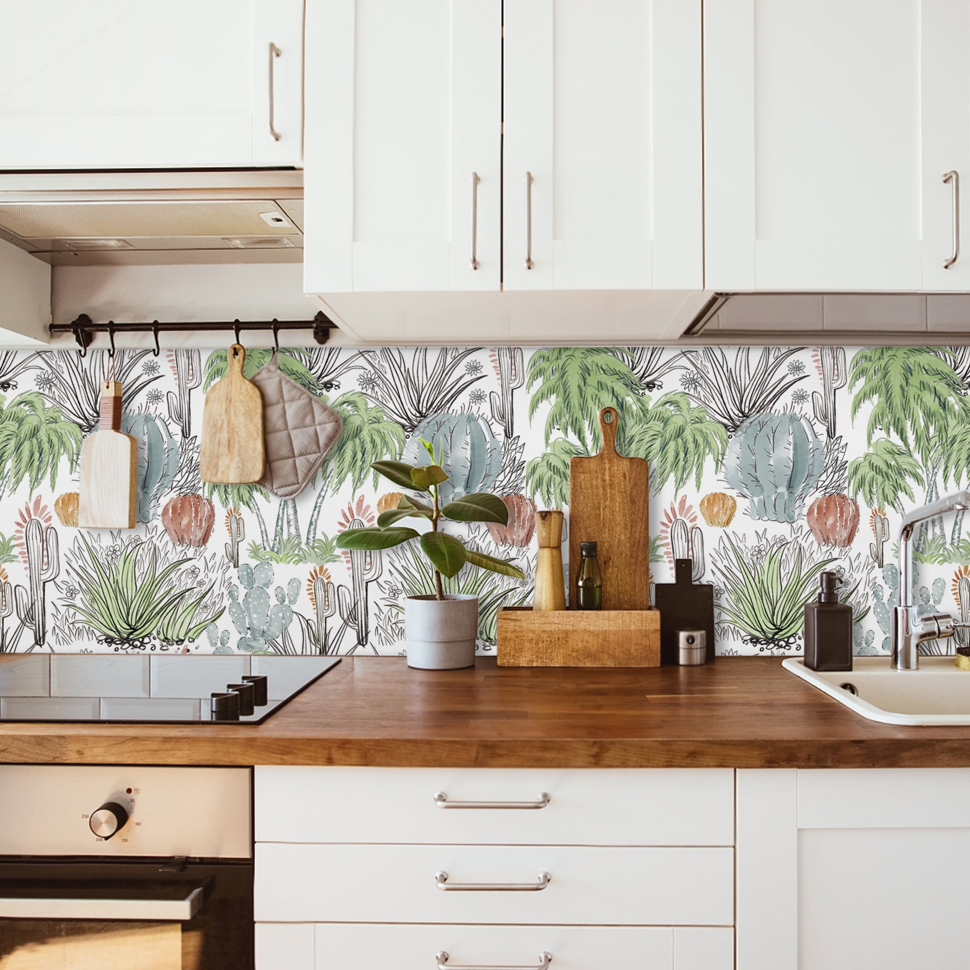 Abyssaly Peel and Stick Wallpaper 17.7" x 118" Vintage Floral Wallpaper Self Adhesive Removable Floral Wall Paper for Bathroom bedroom