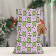thumbnail image 4 of Fuzoiu Happy Frogs1 Print Christmas Gift Bag,Burlap Gift Bag with Drawstring Closure & Hang Tag,Perfect for Holidays, Birthdays, and Special Occasions-Medium, 4 of 7