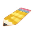 thumbnail image 2 of Classroom Rug Pencil Shaped Floor Mat 23.62x15.75 Inch, Soft Thick Polyester Non Slip Washable Doormat for Teacher Desk, Reading Corner and Indoor Homeschool Space Table Decor, 2 of 7