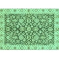 thumbnail image 1 of Ahgly Company Machine Washable Indoor Rectangle Oriental Turquoise Blue Traditional Area Rugs, 8' x 12', 1 of 4