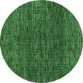 thumbnail image 1 of Ahgly Company Indoor Round Abstract Emerald Green Modern Area Rugs, 6' Round, 1 of 4