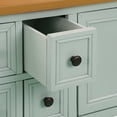 thumbnail image 6 of Retro Console Table, Entryway Side Table Furniture with 4 Drawers, 2 Cabinets and Bottom Shelve, Farmhouse Narrow Console Table, Sofa Side Accent Table for Hallway Living Room Home Decor, B556, 6 of 8