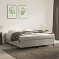 thumbnail image 1 of vidaXL Bed Frame Light Grey 193x203 cm King Velvet, 1 of 5