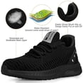 thumbnail image 2 of Zapatillas Feethit para mujer, tenis y correr, zapatillas ligeras e informales para viajes, gimnasio, trabajo, camarera, enfermera, todas negras, 2 of 6