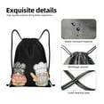thumbnail image 3 of Kdxio Little Chef Gnome Print Drawstring Backpack Bag,Waterproof Draw String Back Sack, Gym Drawstring Bags Swim Bag For Unisex, 3 of 5