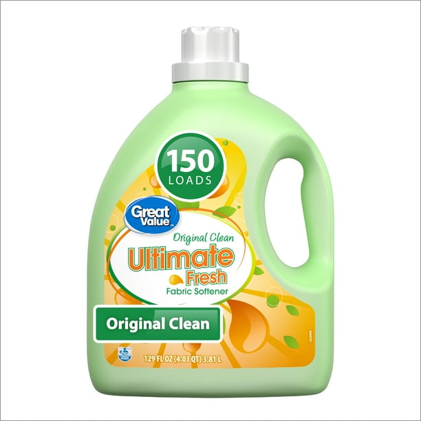 Great Value Ultimate Fresh Original Clean Fabric Softener, 150 loads