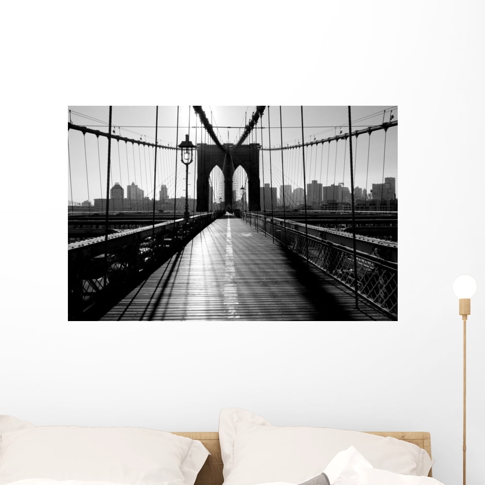 Brooklyn Bridge Manhattan New Wall Mural by Wallmonkeys Peel and Stick ...