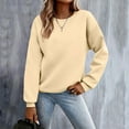 thumbnail image 2 of Womens Sweatshirt Basic Casual Crewneck Sweatshirts Long Sleeve Fleece Pullover Tops Cute Shirts, 2 of 7