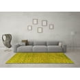 thumbnail image 3 of Ahgly Company Indoor Square Abstract Yellow Modern Area Rugs, 8' Square, 3 of 4