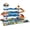Blue, variant on Parking Garage Toy Playset, Race Car Ramp Track Toys Sets with 6 Little Alloy Cars for Kids, Blue