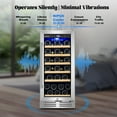 thumbnail image 4 of Nipus 15 inch Wine Refrigerators,30 Bottles Wine Coolers ,Freestanding & Built-in with Glass Door, 4 of 13