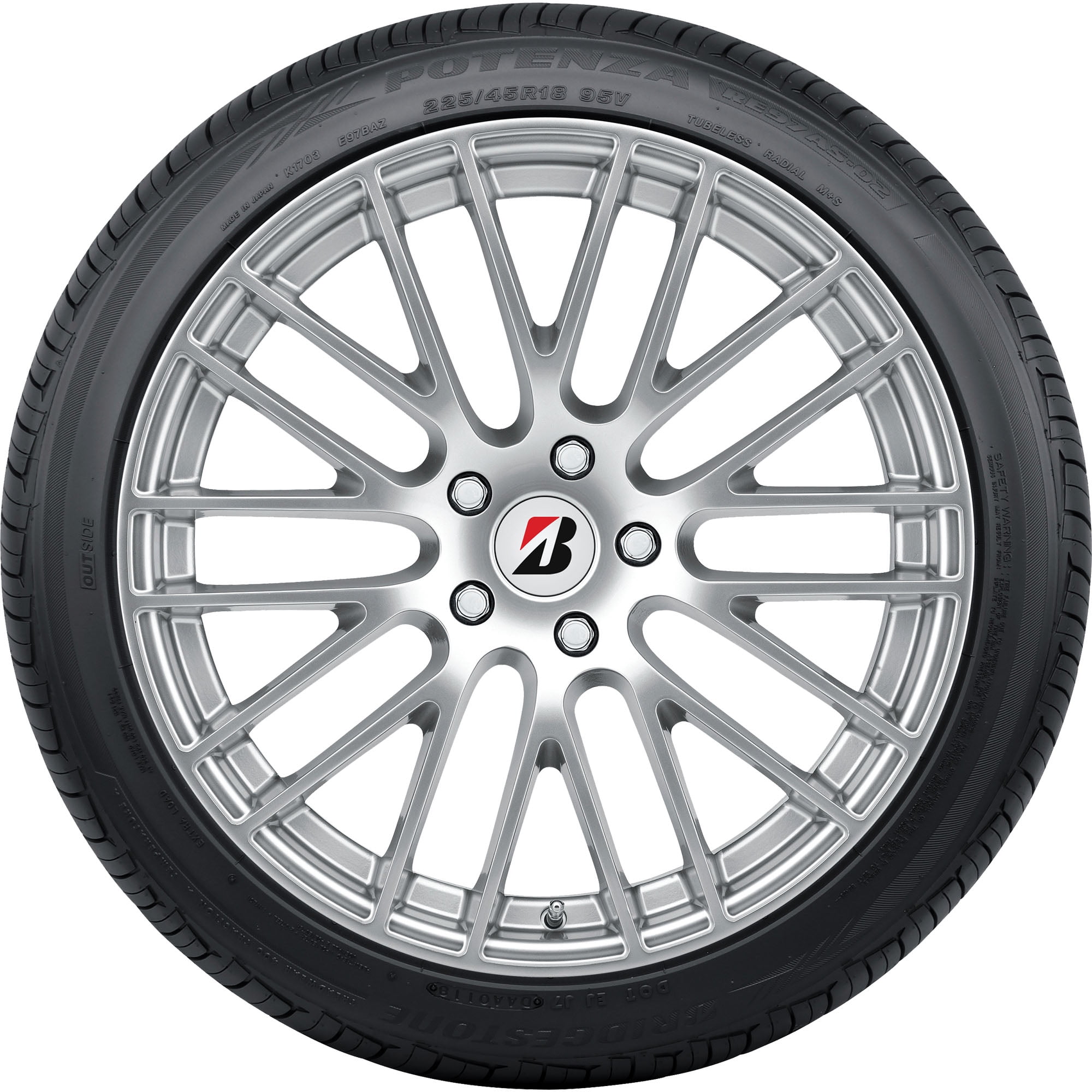 Bridgestone Potenza Re97as 225/45R18 All Season Performance Tire