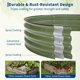 thumbnail image 3 of QinaQin Cama de cultivo redonda de acero galvanizado de 4 x 4 x 1 pies, jardinera metálica para exterior ideal para flores, vegetales y huerto elevado, 3 of 7
