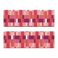 thumbnail image 2 of Peach Bench Cushion Set of 2, Geometrical Design Squares with Various Shapes and Sizes Colorful Image Abstract, Standard Size Foam Pad and Decorative Cover, Purple Coral, by Ambesonne, 2 of 4