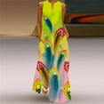thumbnail image 1 of Robe pour Femmes Robe Décontractée pour Femmes Longue avec Poche Imprimé Floral Robe Maxi Sans Manches Robe de Soirée en Liquidation, 1 of 9