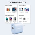 thumbnail image 6 of Liquipel Powertek Pastel Dual USB-A / USB-C Wall Charger - Blue, 6 of 7