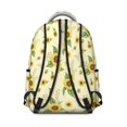 thumbnail image 3 of Sunflower and Bud Yellow Pattern Backpack for School, Cute School Bag with Adjustable Shoulder Straps and Padded Back, 15.3"x11"x7.1", 3 of 5