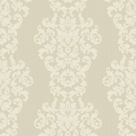 York Wallcoverings Elements Laguna 33' x 20.5'' Damask 3D Embossed Wallpaper