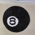 thumbnail image 1 of 8 Ball Rug - 24 inch White & Black Hypebeast Rug - Cool Rugs and Aesthetic Rugs for Bedroom & Living Room - Y2K Rug for Alt Room Decor, 1 of 5
