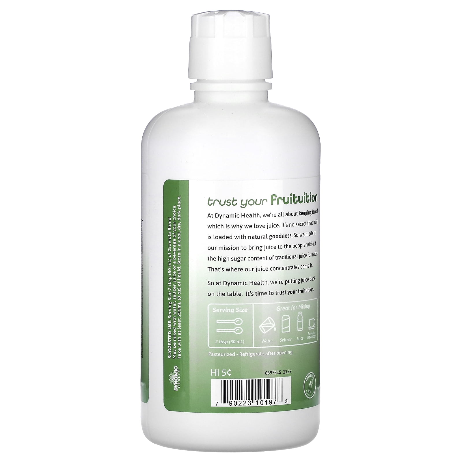 Dynamic Health Graviola Blend | Juice Formulated with 100% Organic Graviola, Mangosteen, Aloe Vera & Nopal | Vegetarian, No Gluten or BPA | 32oz