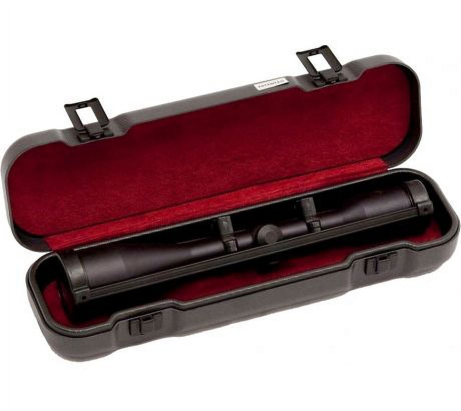 Negrini Rifle Scope Case,15.7x4.3x3in,Black/Red