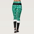 thumbnail image 5 of Gibobby Leggins termicos mujer Pantalones estampados de Navidad personalizados para mujer, mallas navideñas de muñeco de nieve para fiesta de Santa(Verde,G), 5 of 5