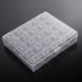 thumbnail image 4 of 25 bobinas de metal vacías con caja de almacenamiento de 25 rejillas para máquina de coser, 4 of 7