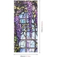 thumbnail image 5 of 1pcs (45x100cm) Floral Stained Glass Window Film Anti-UV Heat Insulation Purple Pattern Window Decoration, 5 of 5