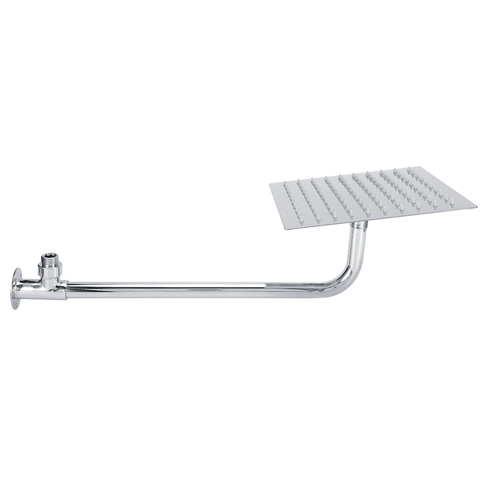 Suodoka 8 Inch Stainless Steel Rainfall Shower Head Set With Arm Hose Holder G1/2 Thread Wall Mounted Square Rain Top Spray Showerhead Fixture, 20.32 cm