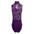 thumbnail image 2 of Alvivi Kids Girls Ballet Dance Gymnastics Leotard Sleeveless Turtle Neck Jumpsuit 5-14, 2 of 7