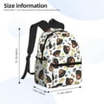 thumbnail image 4 of Haiem Rottweiler Lightweight Backpack for School, Classic Basic Water Resistant Casual Daypack for Travel with Bottle Side Pockets, 4 of 8