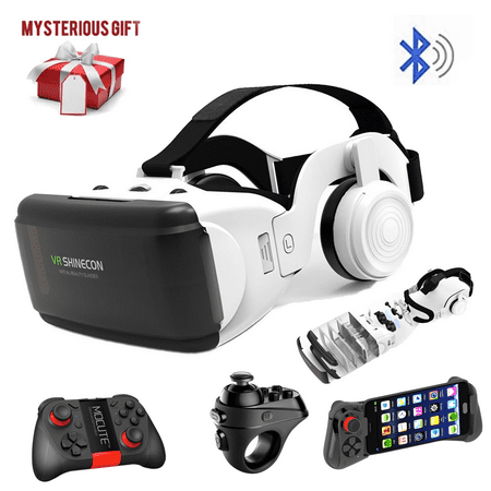 Original VR Virtual Reality 3D Glasses[New Version],3D Glasses Virtual Reality Headset for VR Games & 3D Movies, Eye Care System for iPhone and Android Smartphones