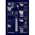 thumbnail image 2 of Buhlmann, J. 11x14 White Modern Wood Framed Museum Art Print Titled - Details of the Parthenon at Athens (Blueprint), 2 of 4