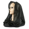 thumbnail image 2 of ZJXFGS Hijab Head Scarf Wrap with Sequins Glitters Beads for Muslim Women Black One Size, 2 of 3