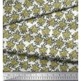 thumbnail image 3 of Soimoi Moss Georgette Fabric Leaves & Floral Block Decor Fabric Printed Yard 42 Inch Wide, 3 of 3