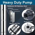 thumbnail image 6 of iMeshbean Deep Submersible Well Pump 1HP 33GPM 207ft Head with 100ft Power Cable, 110V 1-1/2" NPT 4" Stainless Steel Water Pumps w/Control Box, 6 of 17
