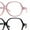 Black & Pink, variant on Womens Oversize Exposed Lens Butterfly Granny Plastic Eyeglasses Tortoise